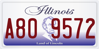 IL license plate A809572