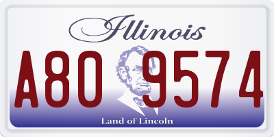 IL license plate A809574