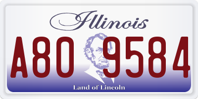 IL license plate A809584