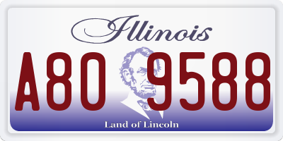IL license plate A809588