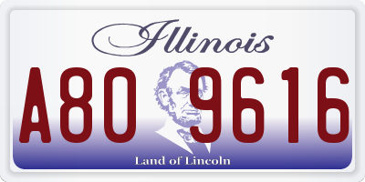 IL license plate A809616