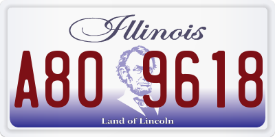 IL license plate A809618