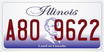 IL license plate A809622