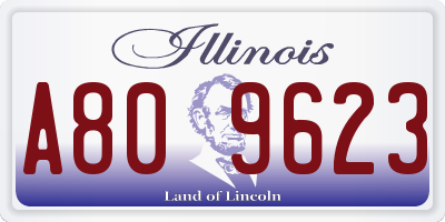 IL license plate A809623