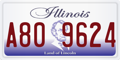 IL license plate A809624