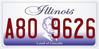 IL license plate A809626