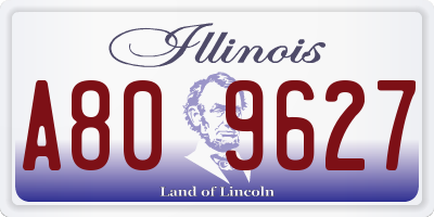IL license plate A809627