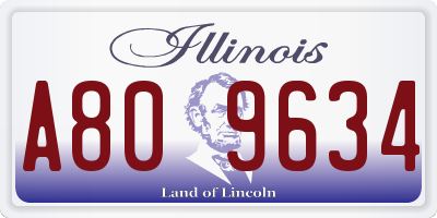 IL license plate A809634