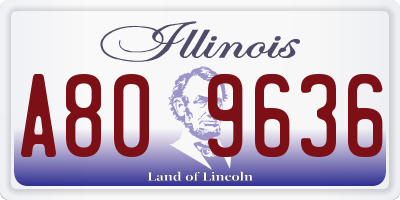 IL license plate A809636