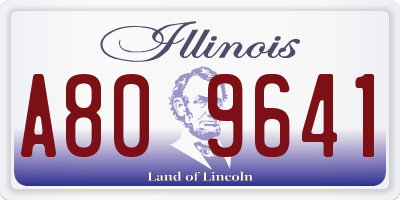IL license plate A809641