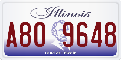 IL license plate A809648