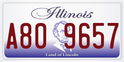 IL license plate A809657