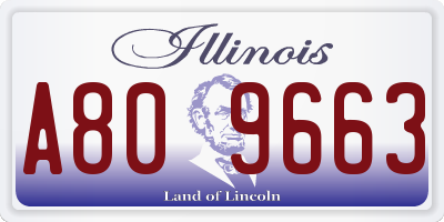 IL license plate A809663