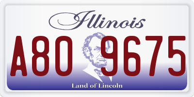 IL license plate A809675