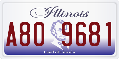 IL license plate A809681