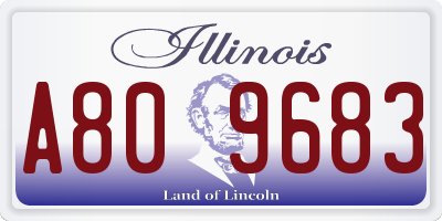 IL license plate A809683