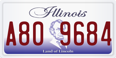 IL license plate A809684