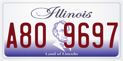 IL license plate A809697