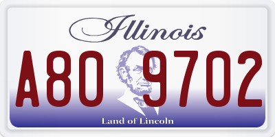 IL license plate A809702