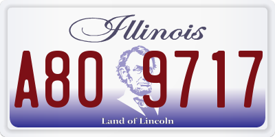 IL license plate A809717