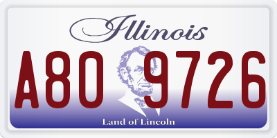 IL license plate A809726