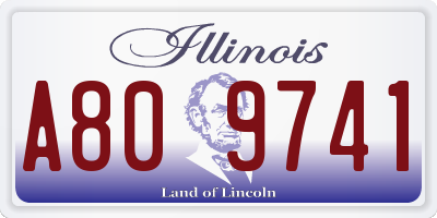 IL license plate A809741