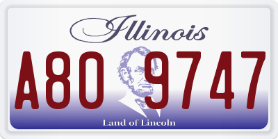 IL license plate A809747