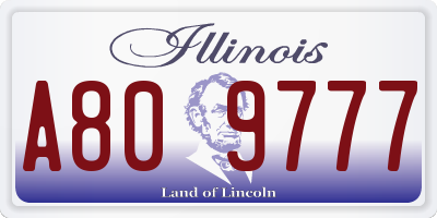 IL license plate A809777