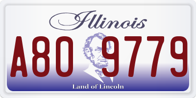 IL license plate A809779