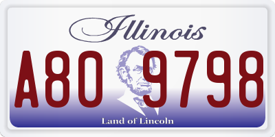 IL license plate A809798