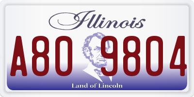 IL license plate A809804
