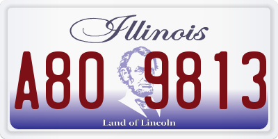 IL license plate A809813