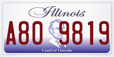 IL license plate A809819