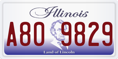 IL license plate A809829