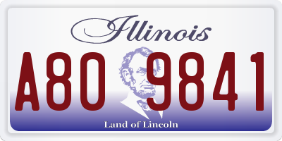 IL license plate A809841