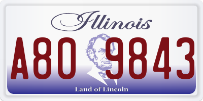 IL license plate A809843