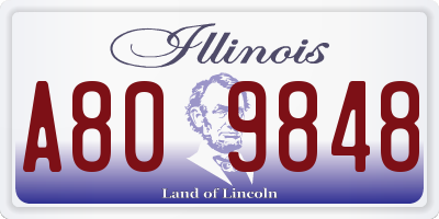 IL license plate A809848