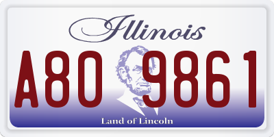 IL license plate A809861