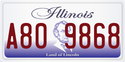 IL license plate A809868