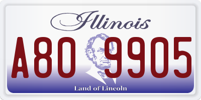 IL license plate A809905