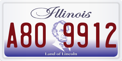 IL license plate A809912