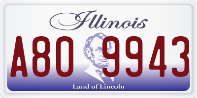 IL license plate A809943