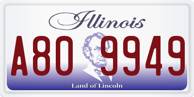 IL license plate A809949