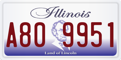 IL license plate A809951