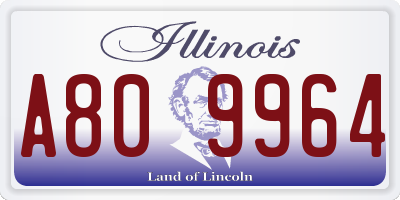 IL license plate A809964