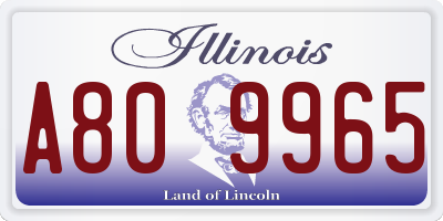 IL license plate A809965