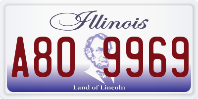 IL license plate A809969