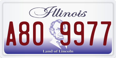IL license plate A809977