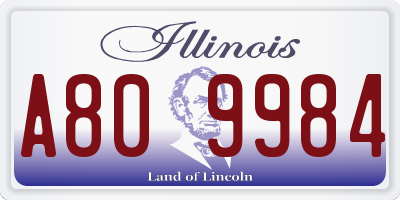 IL license plate A809984