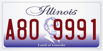 IL license plate A809991